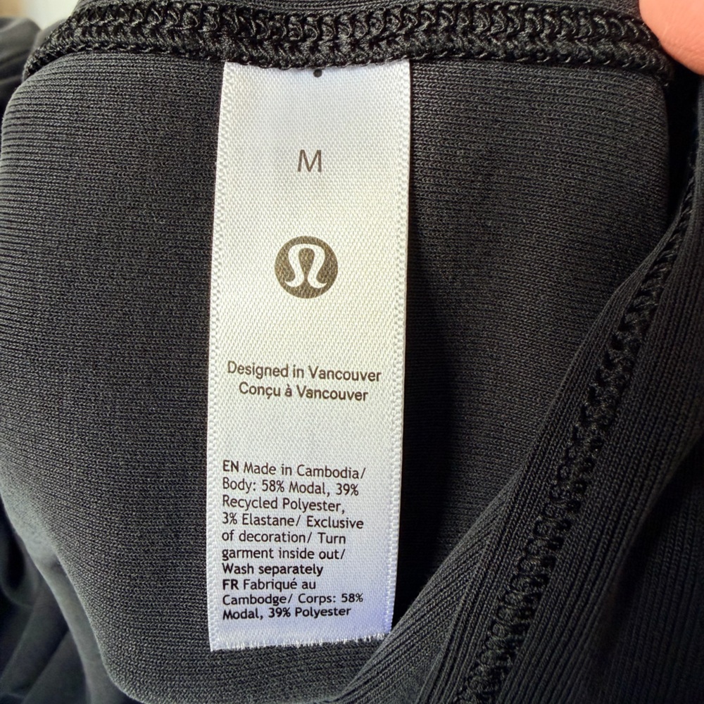 Lululemon Drapey Softstreme Long-Sleeve Black Maxi Dress Medium - Picture 7 of 11